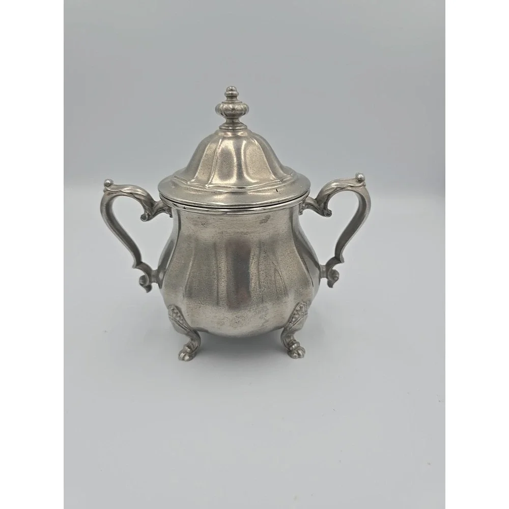 Vintage Pewter‎ Sugar Pot Antique International